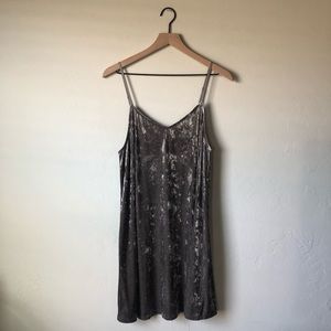 Mudd Dark Grey Velvet Dress Size XL